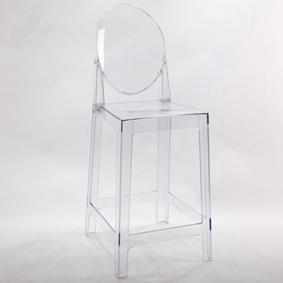 Crompton Slewder Clear Stools With Back