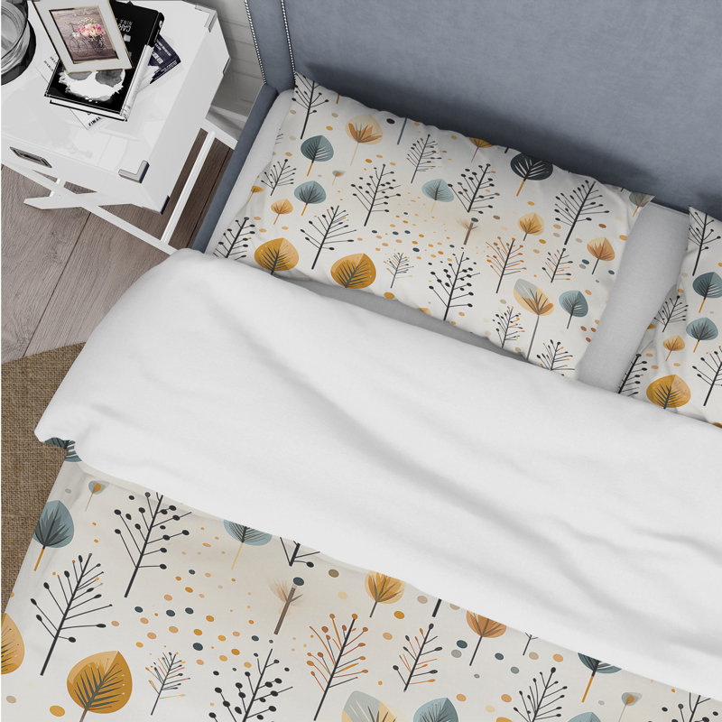 Ensemble de housse de couette Minimalisme, Housse de couette simple + 1 taie décorative stan