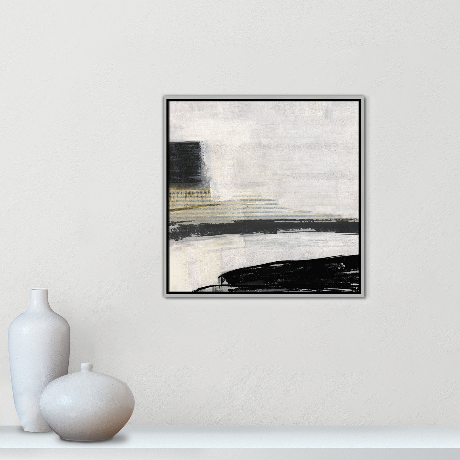 La Bande I Print by Sally Swatland, 25.5" H x 25.5" W, Silver