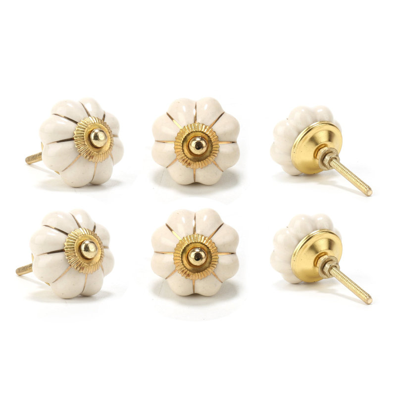 1.57" Length Flower Novelty Knob Multipack