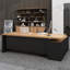 Bureau de direction en bois massif avec tiroirs Burlywood-267117451-267117448