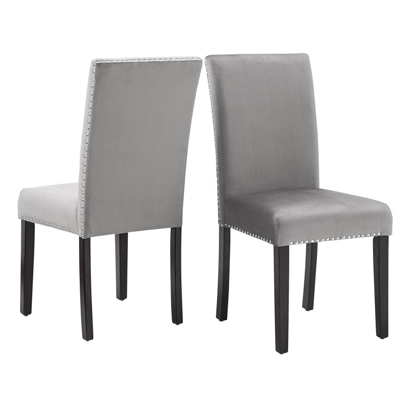 Fauteuil d'appoint en velours, Gris