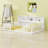 Floor Bed With Side Bookcase,Shelves,Guardrails