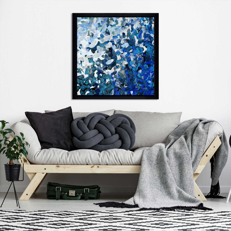 Psaumes 31:14 «Chooseto Trust» par Mark Lawrence - Peinture, H 37,5 po x l 37,5 po x P 1 po, Cadre noir