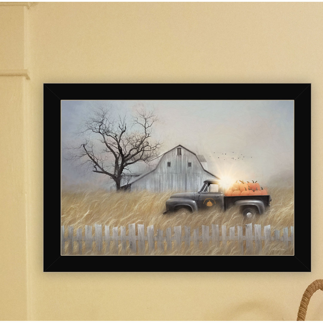 Fall Pumpkin Harvest Framed Wall Art for Living Room, Home Wall Décor by Lori Deiter August Grove® 