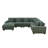 Mesure Corduroy L-Shaped Sectional