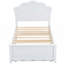 Lit plateforme en bois avec tête de lit et lit gigogne simple-1266489175