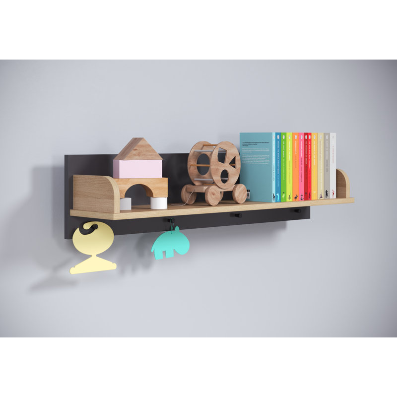 Glick Floating Shelf, Light brown/Grey