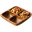 World Menagerie Wood Divided Serving Dish