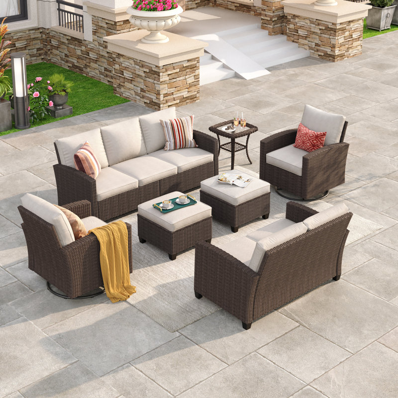 Ensemble de couverture pour patio 7 personnes, Sable