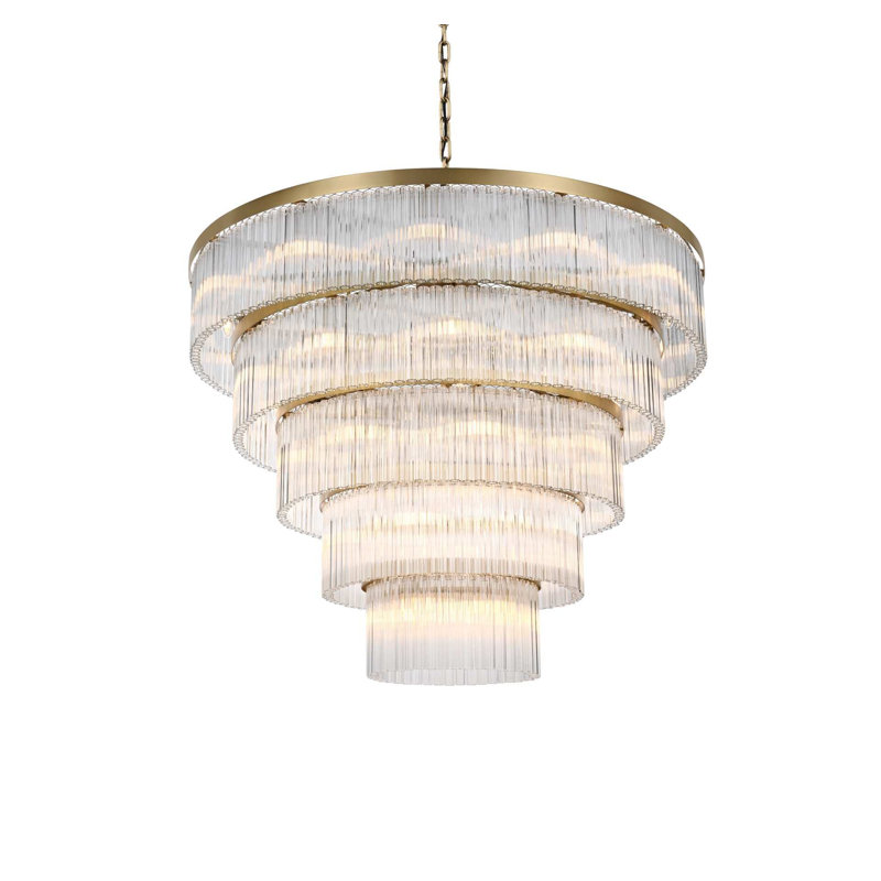 Lustre Harlow de 48 pouces en or satiné, Or satiné