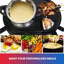 Total Chef 8 Person Raclette and Fondue Set with Granite Grill Stone
