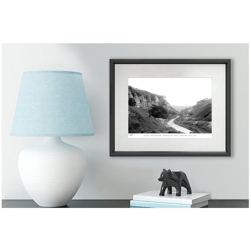 Stoney Middleton, Middleton Dale, Looking East 1896 - Single Picture Frame Print, 40cm H x 50cm W x 2.3cm D