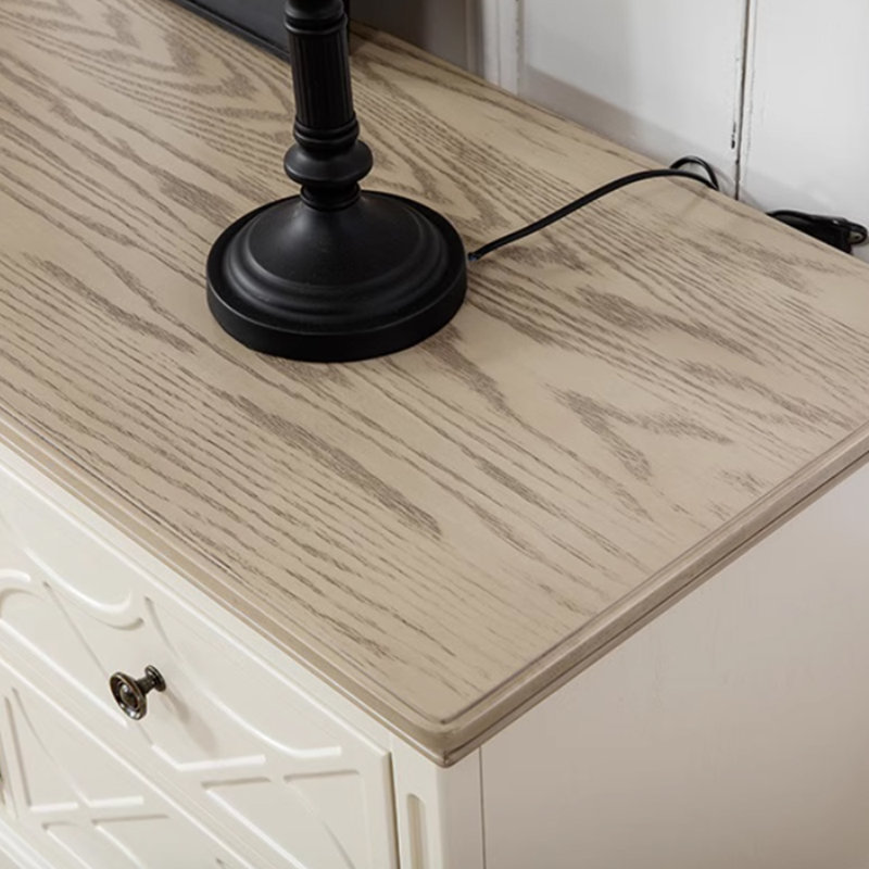 Meuble télé en bois massif rétro, H 22,83 po x L 78,74 po x l 17,71 po