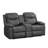 Ambert 70'' Faux Leather Manual Reclining Loveseat with Console Recliner with Heat and Massage - Easy Assembly-960941228