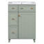 Armoire de salle de bain avec lavabo en céramique, 2 tiroirs, 1 porte-11904986
