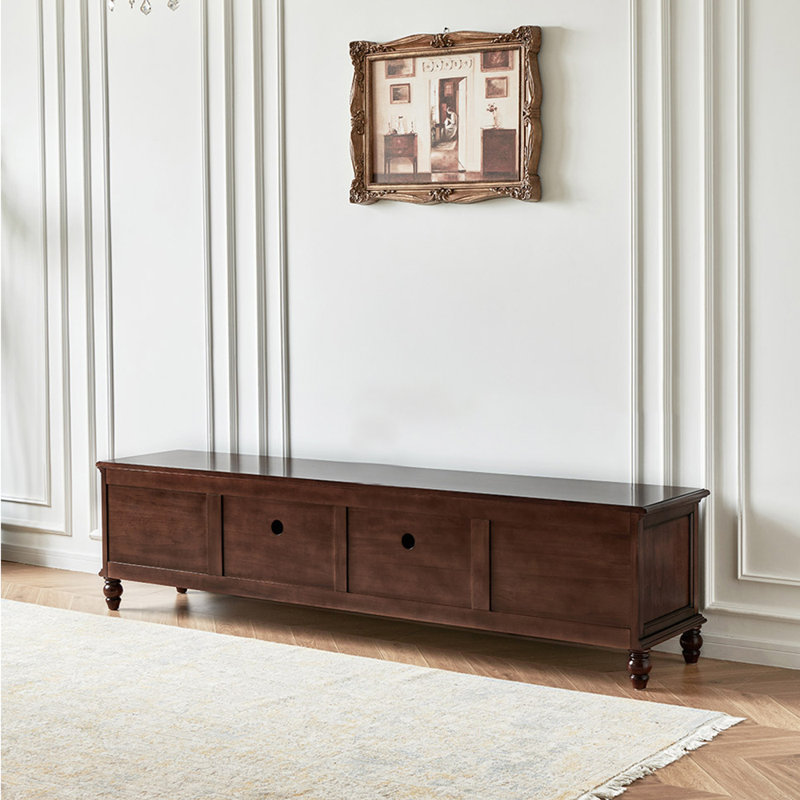 Retro American TV Stand, 21.26" H x 86.61" L x 17.72" W