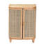 Armoire de rangement bohémienne en rotin naturel