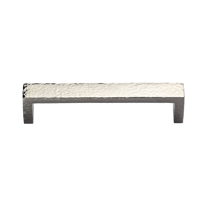 Heritage Brass Heritage Cabinet Pull Hammered Wide Metro Design, Polished Brass, 110cm L x 20cm W