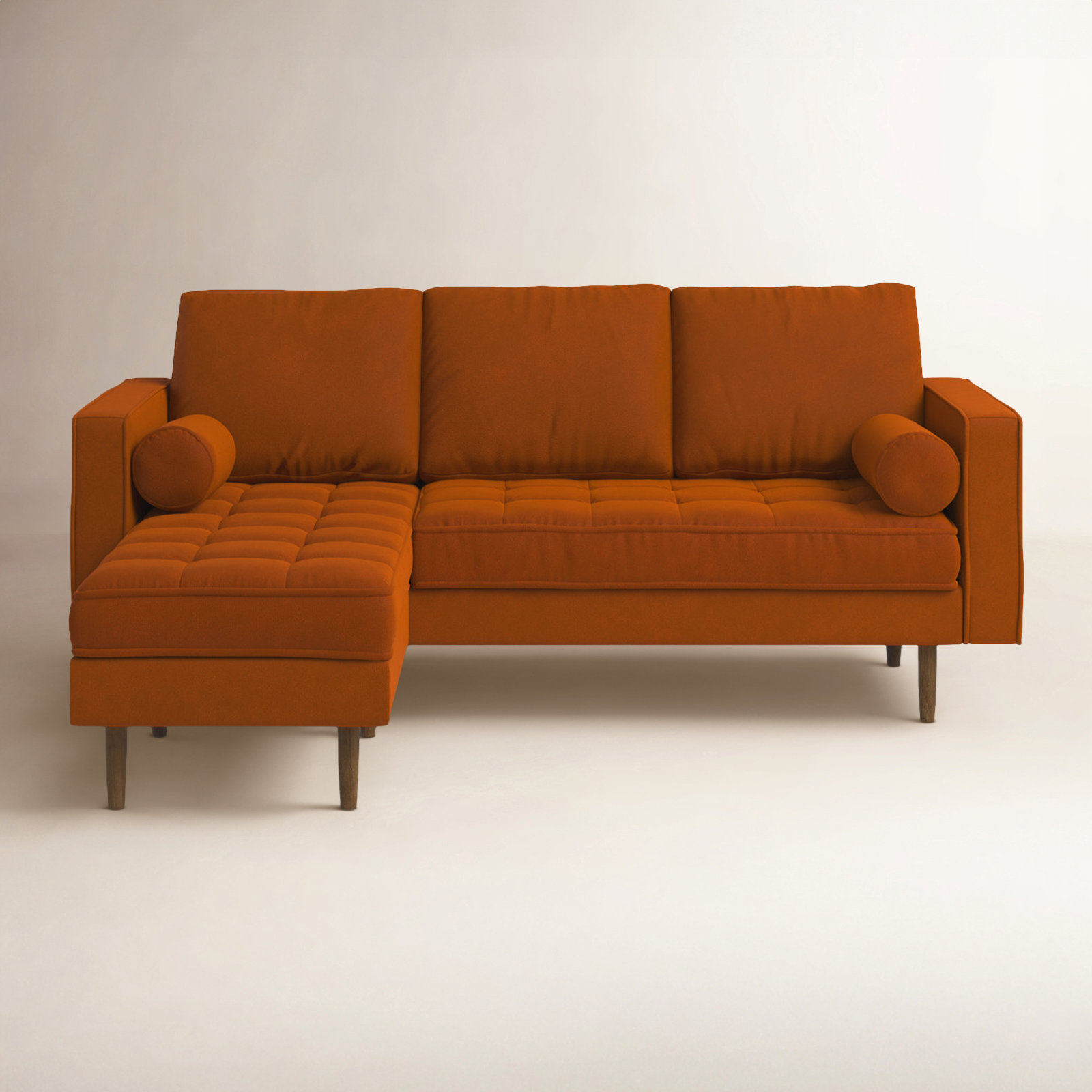 Geo 84" Wide Reversible Sofa and Chaise, Grey