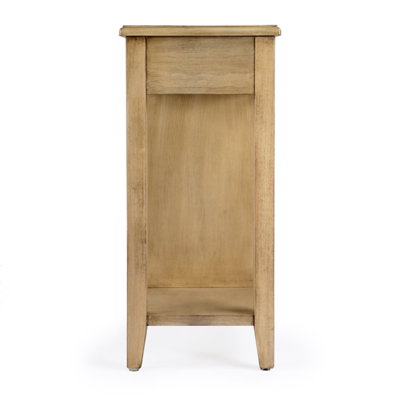 Kelton 4 Drawer Side Table, Antique Beige