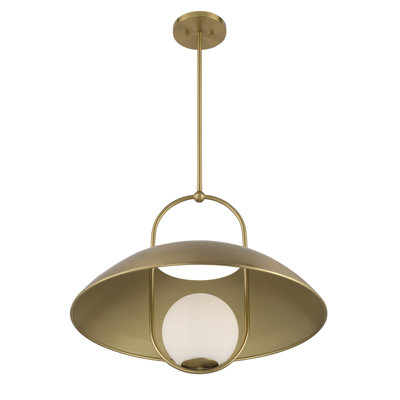 Lorix 1-Light Pendant in Warm Brass