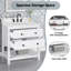 Meuble-lavabo simple Encino 30 po avec comptoir, lavabo et dosseret en quartz blanc de Carrare, préassemblé, 30,5 po L x 21,5 po P x 34,5 po H-1279629827