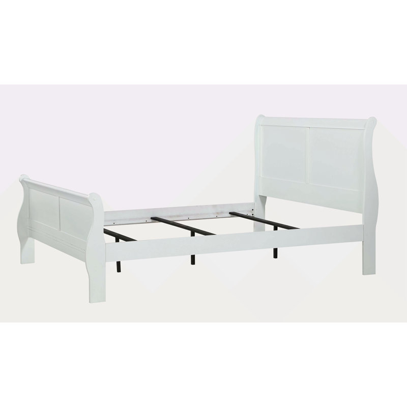 Lit en bois massif Louis Phillipe, Grand lit