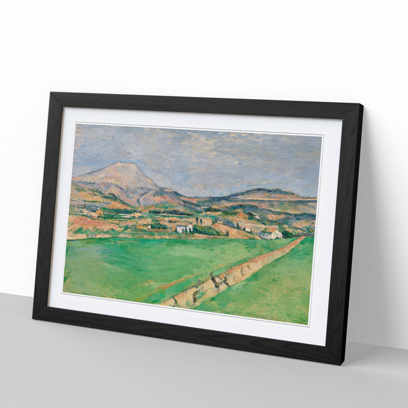 Toward Mont Sainte-Victoire by Paul Cezanne - Picture Frame Painting, 27cm H x 36cm W x 2cm D, Black