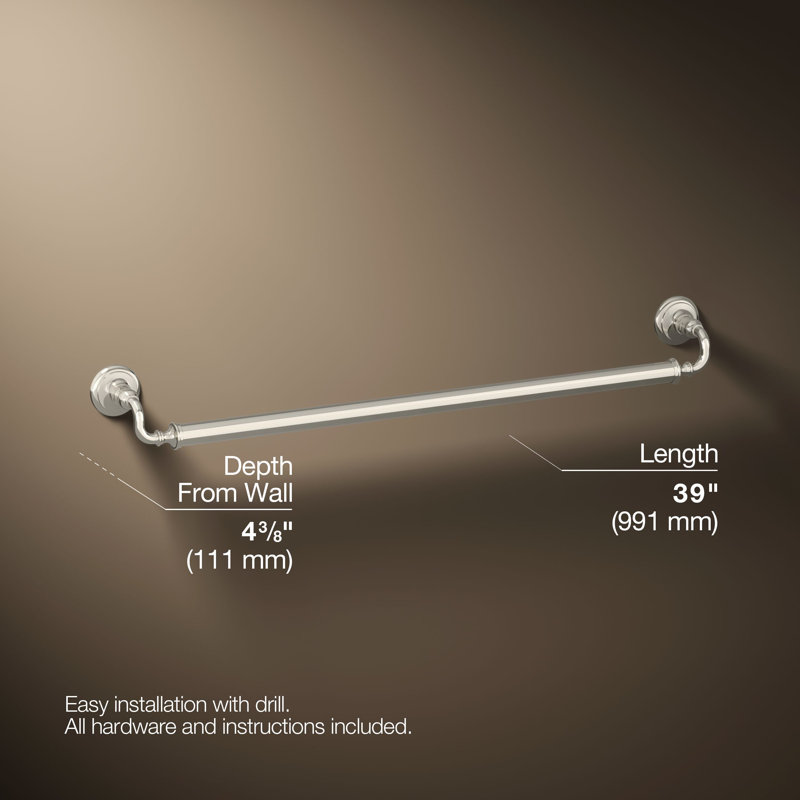Artifacts Grab Bar, Polished Nickel, 12"W
