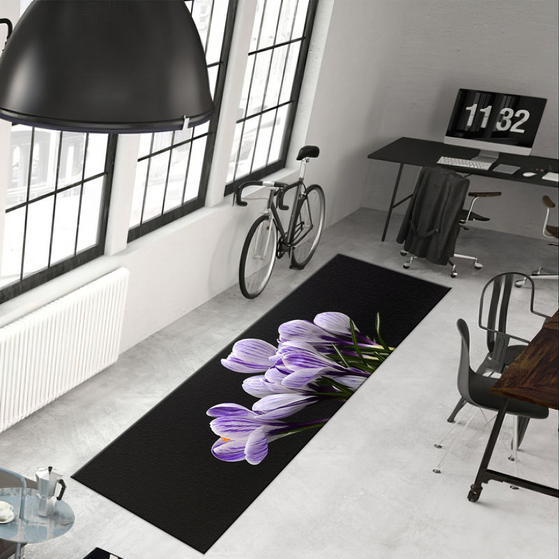 Chic Non Woven Soft Printed Rug Featuring a Classic Red and Beige Floral Pattern for a Stylish Touch in Any Living Space