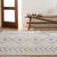 Tapis géométrique lavable à la machine Phoebe crème / ardoise foncé-1189696749