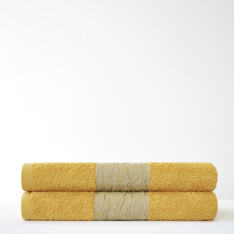 100% Cotton Plush Bath Sheet, Ochre