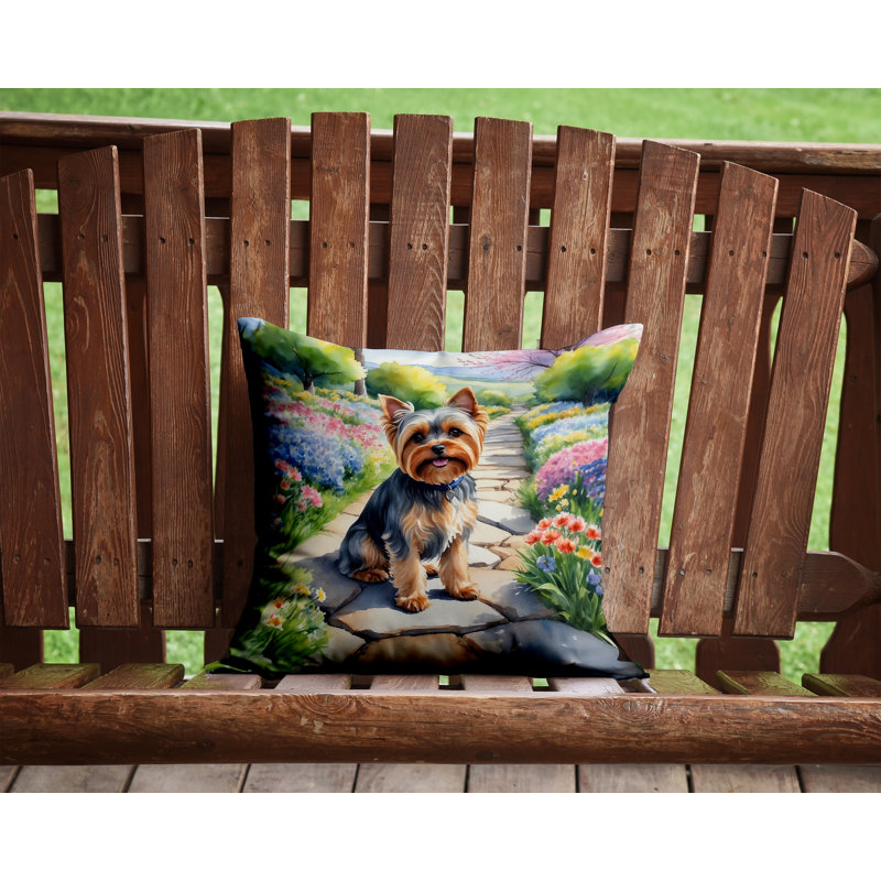 Coussin décoratif intérieur / extérieur Spring Path, H 14 po x l 14 po