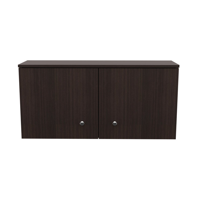 36.02 in. W x 10.63 in. D x 17.32 in. H Ready to Assemble Wood Wall-Mounted Storage Cabinet in Espresso