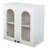 Arched Glass Door Display Wall Mounted Cabinet With Adjustable Shelves