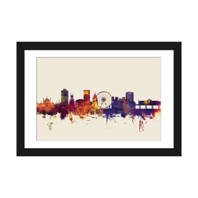 Reproduction d'art sur toile tendue Skyline Series: Brighton, Angleterre, Royaume-Uni