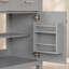 Meuble-lavabo 30 po avec lavabo en céramique, meuble-lavabo simple gris moderne avec 2 portes et une tablette, portes à fermeture douce-868542826