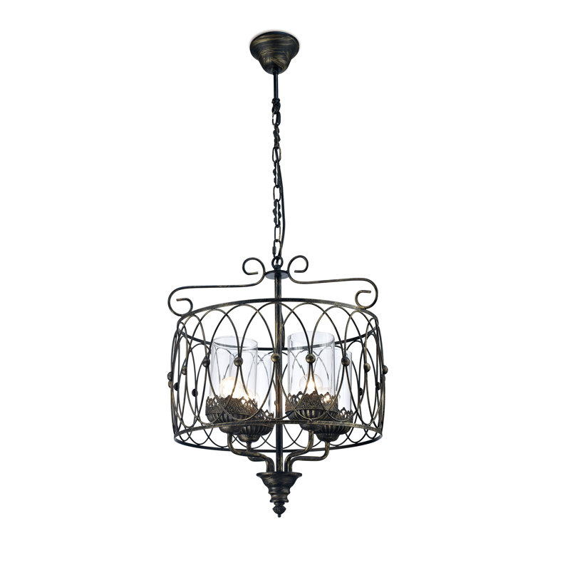 Muehlebach 1 - Light Black/Gold Lantern Pendant
