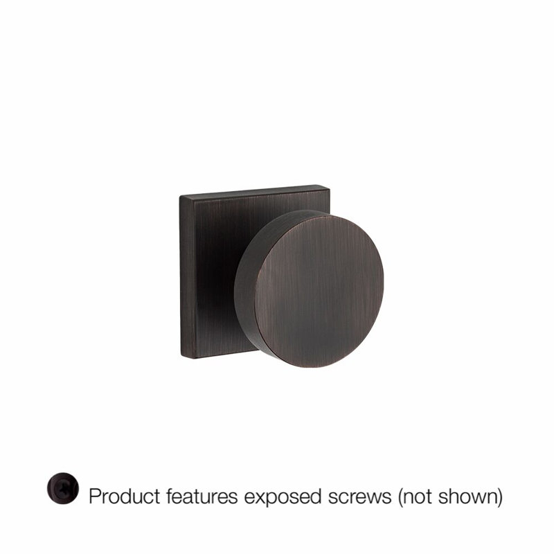 Contemporary Single Dummy Door Knob, Venetian Bronze