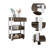 White And Dark Walnut 1-Drawer 2-Shelf Kitchen Cart With Caster