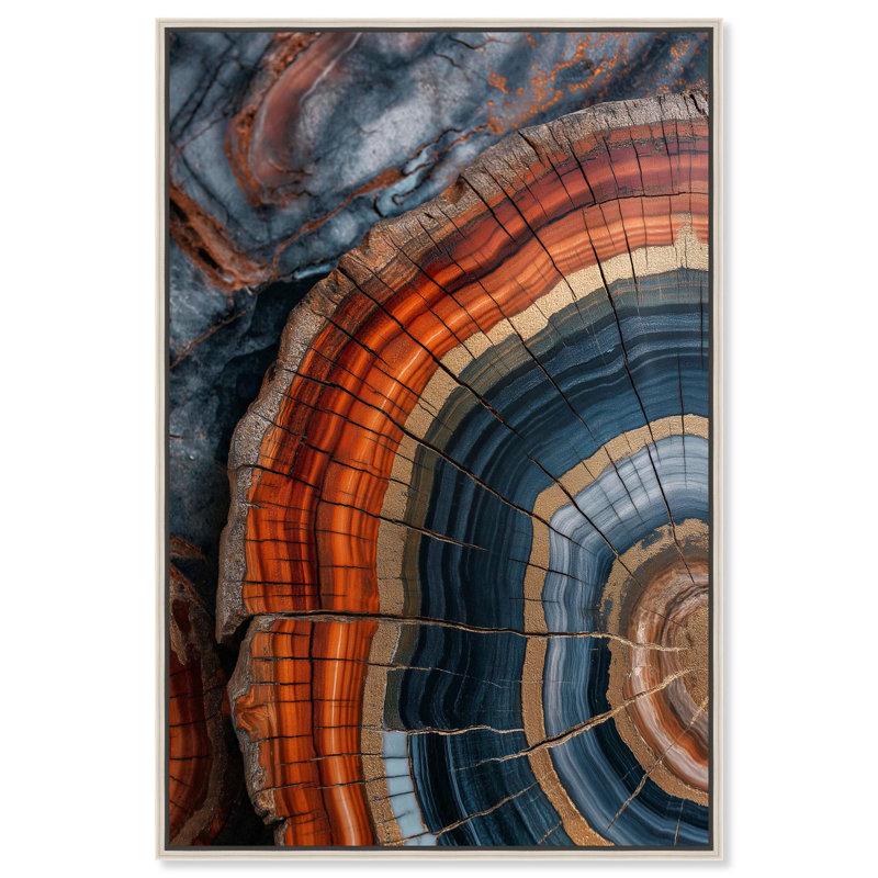 "Earth's Core IV", reproduction d'art sur toile par Art Remedy, cadre argenté, 10 x 15, H 16 po x l 11 po, Cadre argenté