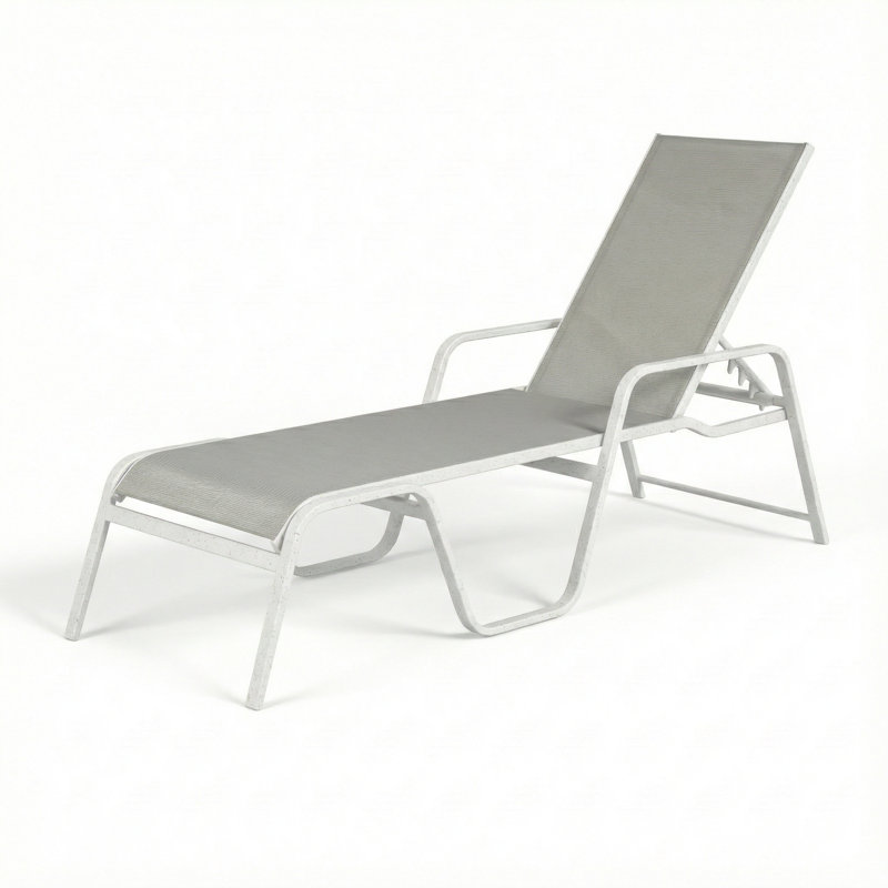Chaise, Augustine Alloy II/River White
