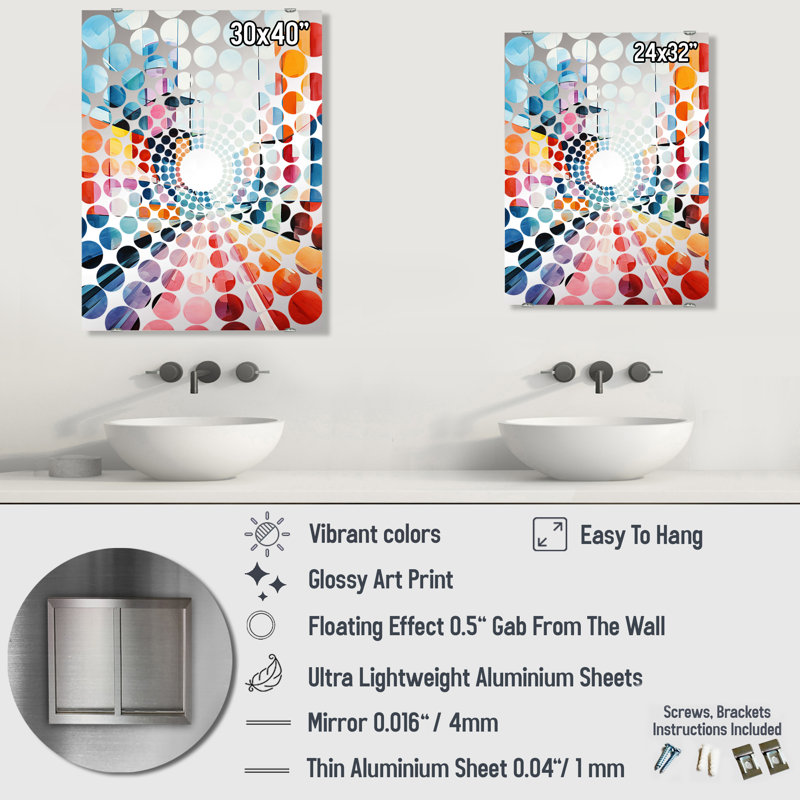 Miroir mural Vachakan, 32 po x 24 po