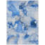 Tapis d'extérieur lavable abstrait bleu marine 10 pi x 14 pi
