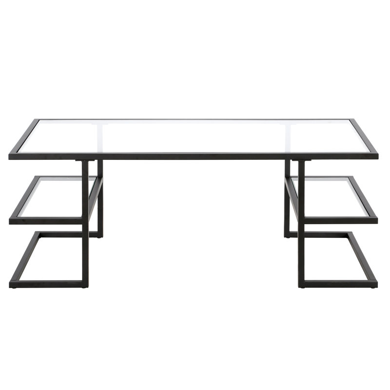 Circe Frame 1 Coffee Table with Storage, Black