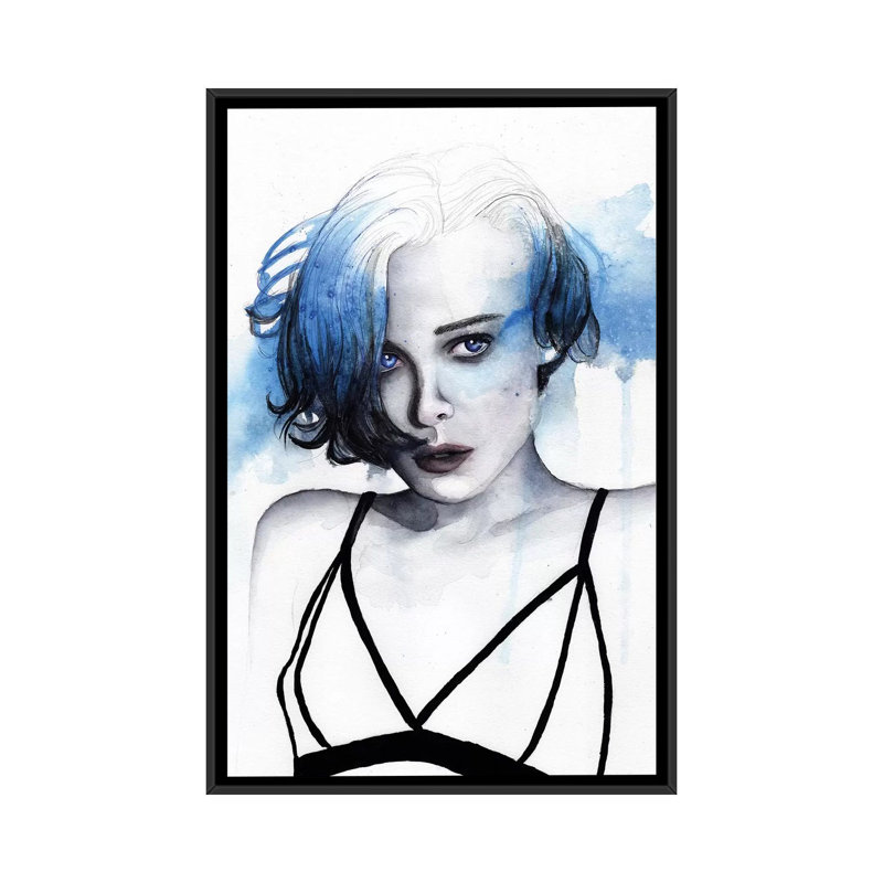 «Blue», reproduction sur toile, H 26 po x l 18 po x P 1,5 po, Toile avec cadre noir