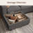 Abramson U-shaped Modular Corduroy Sectional Sofa With Storage Ottoman Dark Gray-1460438339-1460438337