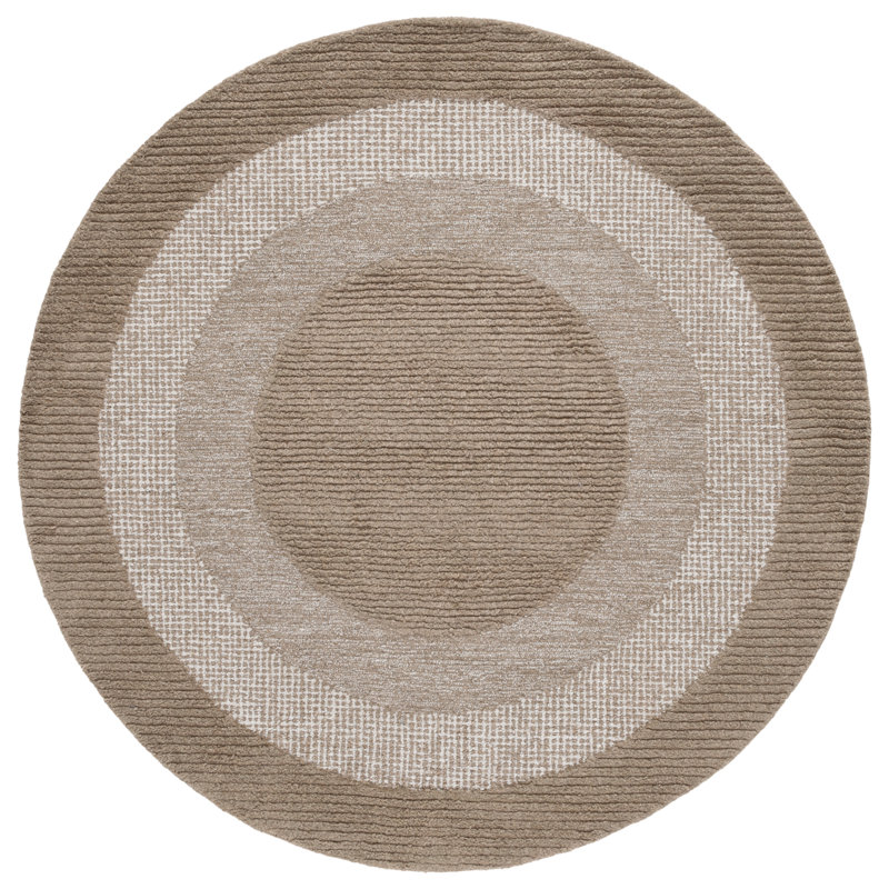 Jorddy 806 Area Rug In Brown / Ivory, Round 6'
