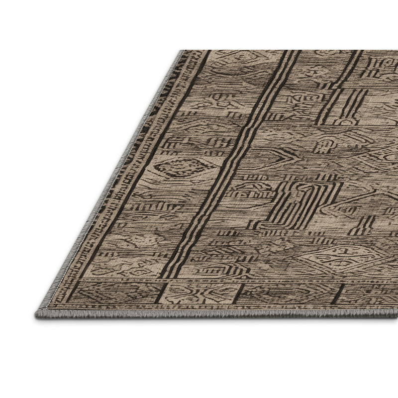  Tapis hawaïen lavable Petroglyphs, Rectangulaire 2 pi x 3 pi